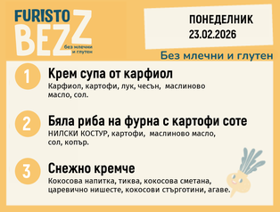 Меню без млечни и глутен 23.02 200гр.