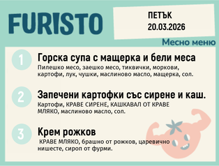 Меню 20.03 месно 200гр.