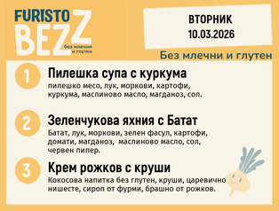 Меню без млечни и глутен 10.03 200гр.