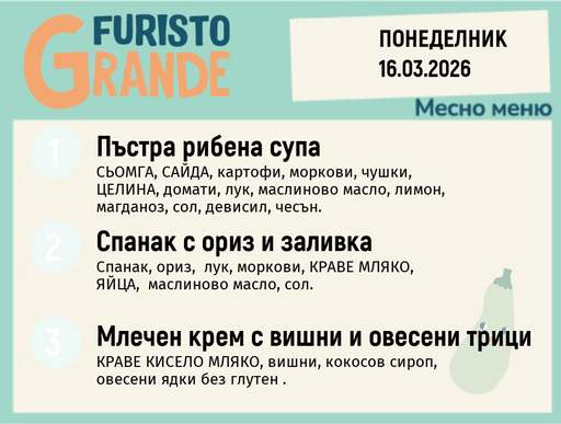 [DY.02.26.9160] Меню 16.03 месно 300гр.